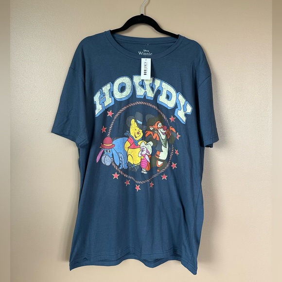 Disney x Boxlunch Winnie the Pooh & Friends Western Howdy Graphic Tee - XL - Picture 1 of 4
